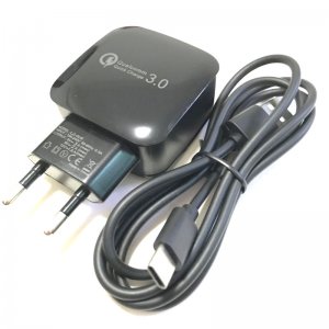 18W QC3.0 Chargeur Samsung Galaxy A40 SM-A405FN/DS + USB-C Cable