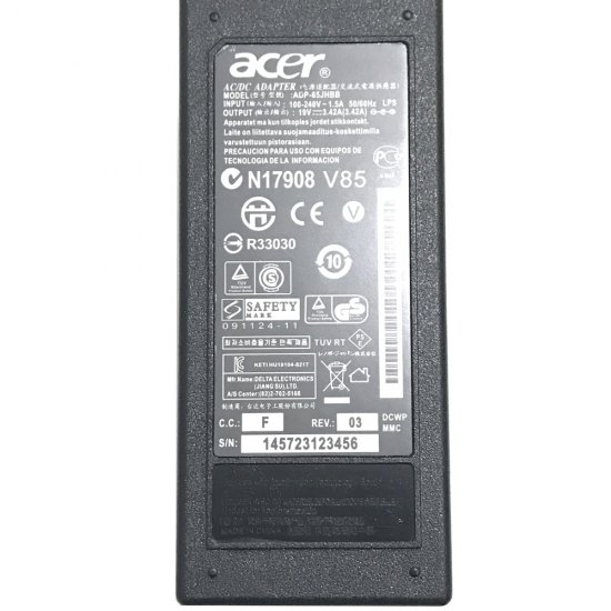 65W Acer Aspire 5 A515-51G-54RN Adaptateur Original + Cordon - Cliquez sur l'image pour la fermer